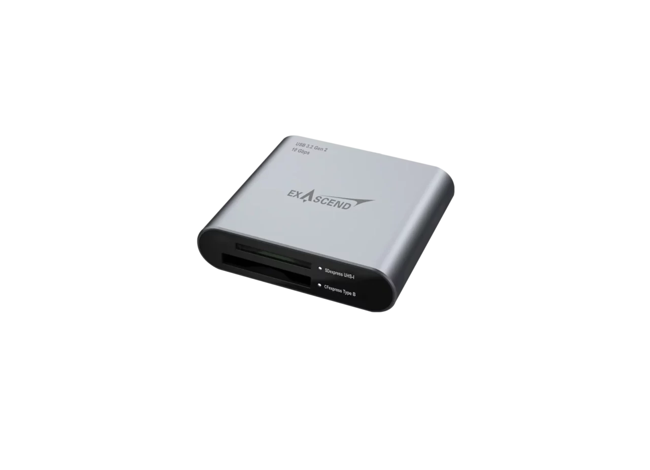 CFexpress Type B / SD – Dual-slot Card Reader (10 Gbps) side view