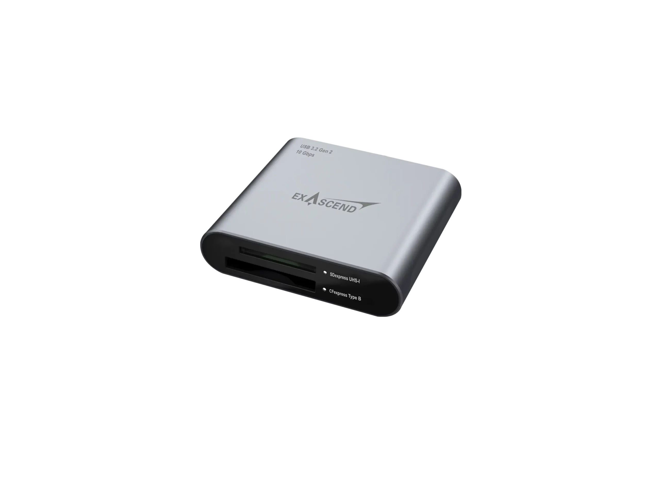 CFexpress Type B / SD – Dual-slot Card Reader (10 Gbps) side view
